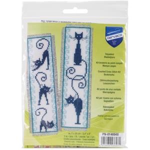 Picture of Vervaco Counted Cross Stitch Kit 2.5"X8"-Cheerful Cats On Aida (14 Count)
