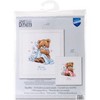 Picture of Vervaco Counted Cross Stitch Kit 6.75"X7"-Bear With Blanket On Aida (14 Count)