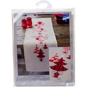 Picture of Vervaco Table Runner Counted Cross Stitch Kit 11.6"X40.8"-Red Christmas Decor (14 Count)