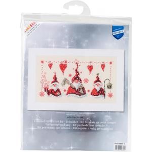 Picture of Vervaco Counted Cross Stitch Kit 11.5"X6.75"-Cheerful Santa On Aida (14 Count)