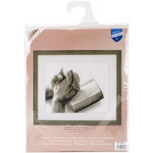 Picture of Vervaco Counted Cross Stitch Kit 10.75"X8.75"-Praying Hands On Aida (14 Count)
