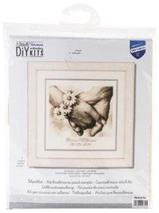 Picture of Vervaco Counted Cross Stitch Kit 8.5"X8.5"-Just Married On Aida (14 Count)