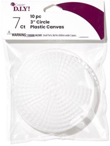 Picture of Cousin Plastic Canvas Shape 7 Count 3" 10/Pkg-Circle Clear