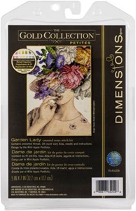 Picture of Dimensions Counted Cross Stitch Kit 5"X7"-Garden Lady (18 Count)