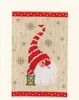 Picture of Vervaco Greeting Card Counted Cross Stitch Kit 4.25"X6" 3/Pk-Christmas Gnomes on Aida (18 Count)