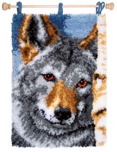 Picture of Vervaco Latch Hook Rug Kit 16"X21"-Wolf