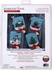 Picture of Dimensions Counted Cross Stitch Ornament Kit Set of 4-Christmas Jar Ornaments (14 Count)