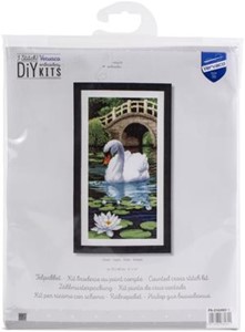 Picture of Vervaco Counted Cross Stitch Kit 8"X16"-Swan (14 Count)