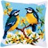 Picture of Vervaco Counted Cross Stitch Cushion Kit 16"X16"-Blue Tits