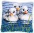 Picture of Vervaco Cushion Latch Hook Kit 16"X16"-Ducklings In The Water