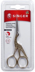 Picture of Singer Forged Stork Embroidery Scissors 4.5"-Gold