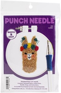 Picture of Design Works Punch Needle Kit 3.5" Round-Llama