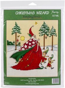 Picture of Imaginating Counted Cross Stitch Kit 10"X10"-Christmas Wizard (14 Count)