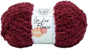 Picture of Lion Brand Go For Fleece Sherpa Yarn-Merlot