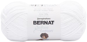 Picture of Bernat Softee Cotton Yarn-Clear White