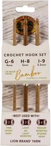 Picture of Lion Brand Bamboo Crochet Hook Set-Sizes G/6mm To I/9mm