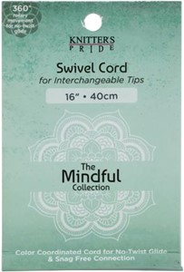 Picture of Knitter's Pride-Mindful Swivel Cords 8" (16" W/Tips)-Teal