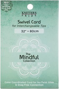 Picture of Knitter's Pride-Mindful Swivel Cords 22" (32" W/Tips)-Teal