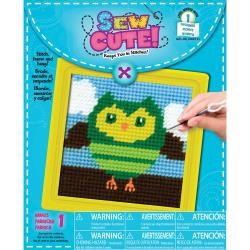 Picture of Owl Learn To Sew Needlepoint Kit-6"X6" Stitched In Yarn
