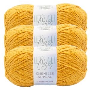 Picture of Lion Brand Let's Get Cozy: Chenille Appeal Yarn-Harvest Gold