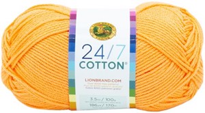Picture of Lion Brand 24/7 Cotton Yarn-Creamsicle