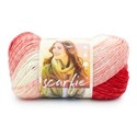 Picture of Lion Brand Scarfie Yarn-Red/Cream