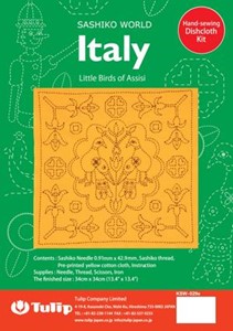 Picture of Sashiko World Hawaii Stamped Embroidery Kit-Italy Little Birds of Assisi