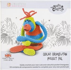 Picture of Creative Expressions Knitty Critters Pocket Pal Crochet Kit-Oscar Orangutan