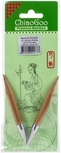 Picture of ChiaoGoo Bamboo Circular Knitting Needles 16"-Size 15/10mm