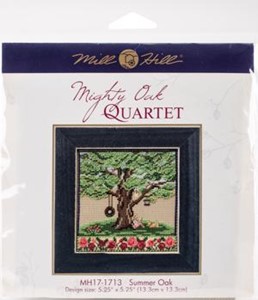 Picture of Mill Hill Counted Cross Stitch Kit 5.25"X5.25"-Summer Oak (14 Count)
