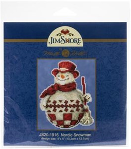 Picture of Mill Hill/Jim Shore Counted Cross Stitch Kit 5"X3.5"-Nordic Snowman