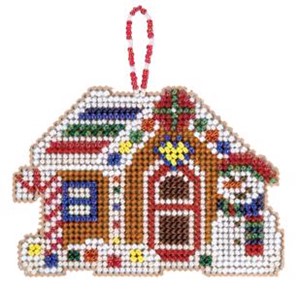 Picture of Mill Hill Counted Cross Stitch Ornament Kit 2.75"X3.25"-Gingerbread Cabin (14 Count)