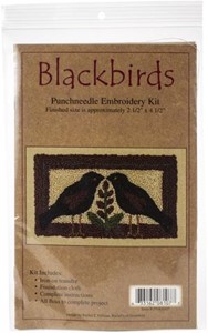 Picture of Rachel's of Greenfield Punch Needle Kit 2.5"X4.5"-Blackbirds