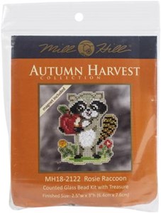 Picture of Mill Hill Counted Cross Stitch Kit 3.25"X2.5"-Rosie Raccoon (14 Count)