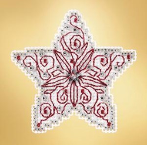 Picture of Mill Hill Counted Cross Stitch Kit 2.5"X2.5"-Filigree Star (14 Count)