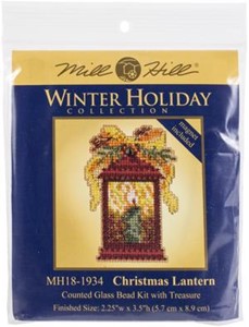 Picture of Mill Hill Counted Cross Stitch Kit 4"X5.25"-Christmas Lantern (14 Count)