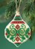 Picture of Mill Hill Counted Cross Stitch Ornament Kit 2.5"X3.5"-Emerald Flourish (14 Count)