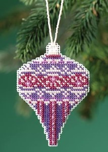 Picture of Mill Hill Counted Cross Stitch Ornament Kit 2.5"X3.5"-Amethyst Pearl (14 Count)