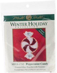 Picture of Mill Hill Counted Cross Stitch Kit 2"X3.5"-Peppermint Candy (14 Count)