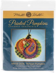 Picture of Mill Hill Counted Cross Stitch Ornament Kit 2.75"X2.5"-Persian Pumpkin (14 Count)