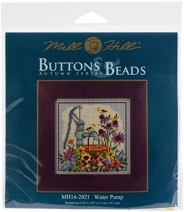 Picture of Mill Hill Buttons & Beads Counted Cross Stitch Kit 5"X5"-Water Pump (14 Count)