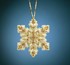 Picture of Mill Hill Counted Cross Stitch Ornament Kit 2.75"X3.25"-Golden Snowflake (14 Count)