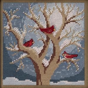 Picture of Mill Hill Buttons & Beads Counted Cross Stitch Kit 5"X5"-Frosty Morning (14 Count)