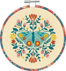 Picture of Dimensions Embroidery Kit 6" Round-Moth