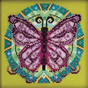 Picture of Mill Hill Counted Cross Stitch Kit 5"X5"-Spring Mandala (16 Count)