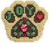 Picture of Mill Hill Counted Cross Stitch Kit 2.5"X3.25"-Santa Paws