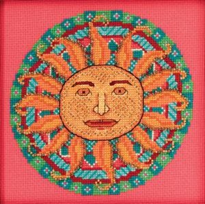Picture of Mill Hill Counted Cross Stitch Kit 5"X5"-Summer Mandala (16 Count)
