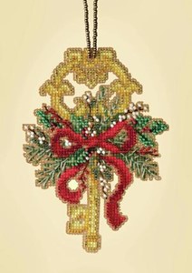 Picture of Mill Hill Counted Cross Stitch Ornament Kit 3"X5"-Winter Key (14 Count)