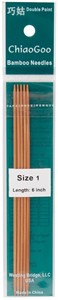 Picture of ChiaoGoo Double Point Dark Patina Knitting Needles 6" 6/Pkg-Size 1/2.25mm