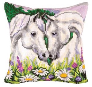 Picture of Collection d'Art Stamped Needlepoint Cushion 15.75"X15.75"-Dawn